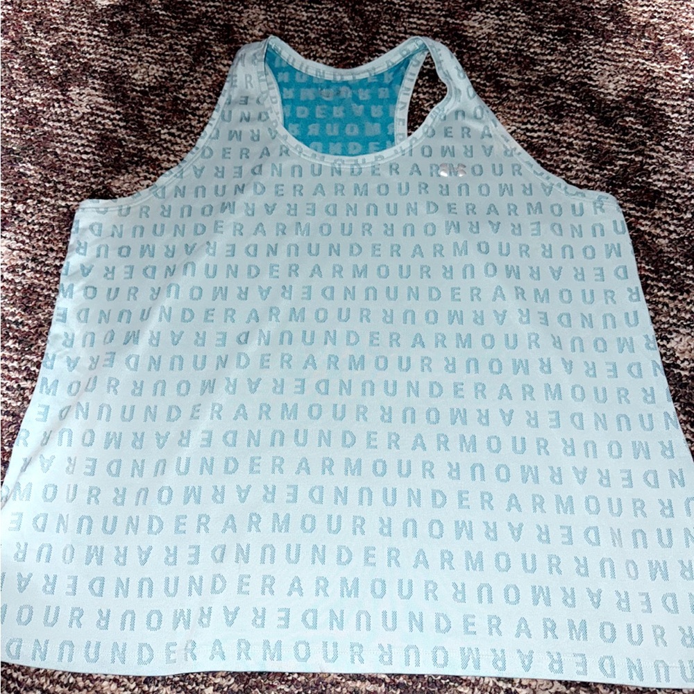 Under Armour Teal and White Knit Top